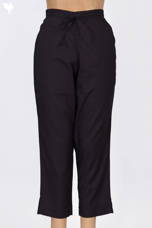 Cambric Cotton Pants In Black